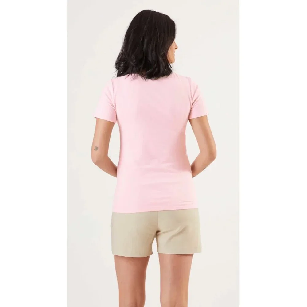 Women's Stowaway Mama Maternity Tee Pink Size Large New !!! - Picture 2 of 2